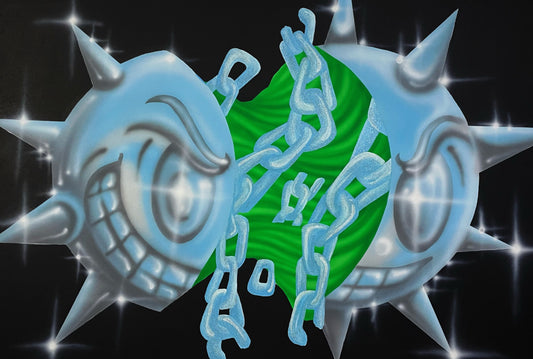 Cuadro Fractadelico Metalizado