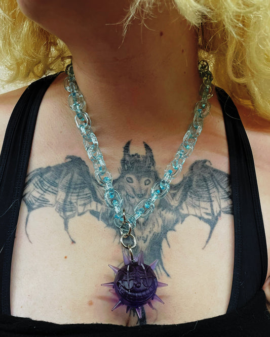 Collar fractadelico Azul/morado