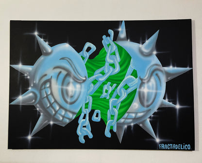 Cuadro Fractadelico Metalizado