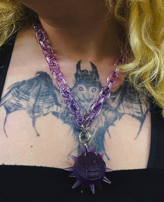 Collar fractadelico morado